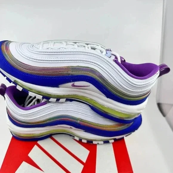 Nike Air Max 97 QS 2020 Easter Shoes CJ0591-100 White Purple Nebula Mens Size 7